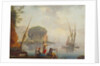 Seascape by Charles Francois Lacroix de Marseille