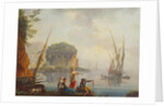 Seascape by Charles Francois Lacroix de Marseille