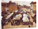 The Market Place at Abbeville by Louis Braquaval