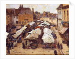 The Market Place at Abbeville by Louis Braquaval