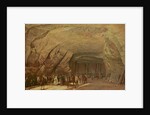 Entrance and Interior of a Cave used as a Warehouse for Salt in Dieppedalle, c.1798 by Jean-Pierre Houel