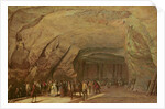 Entrance and Interior of a Cave used as a Warehouse for Salt in Dieppedalle, c.1798 by Jean-Pierre Houel