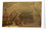 Entrance and Interior of a Cave used as a Warehouse for Salt in Dieppedalle, c.1798 by Jean-Pierre Houel
