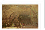 Entrance and Interior of a Cave used as a Warehouse for Salt in Dieppedalle, c.1798 by Jean-Pierre Houel