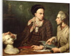 Self Portrait with Dominique Herment 1769 by Dominique Doncre