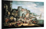 View of a Mediterranean Port by Mathys Schoevaerdts