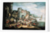 View of a Mediterranean Port by Mathys Schoevaerdts