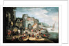 View of a Mediterranean Port by Mathys Schoevaerdts