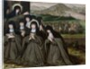 St. Claire with her Sister, Agnes and Nuns by French School