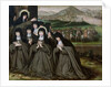 St. Claire with her Sister, Agnes and Nuns by French School