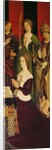 Triptych of Moses and the Burning Bush, right panel depicting Jeanne de Laval with St. John, St. Catherine and St. Nicholas, c.1476 by Nicolas Froment
