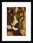 Triptych of Moses and the Burning Bush, right panel depicting Jeanne de Laval with St. John, St. Catherine and St. Nicholas, c.1476 by Nicolas Froment