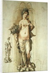 Design for a fountain with a figure of Abundance, 1598 by Hendrik Goltzius