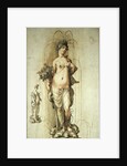 Design for a fountain with a figure of Abundance, 1598 by Hendrik Goltzius