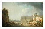 Clearing the Colonnade of the Louvre, 1764 by Pierre Antoine Demachy