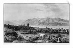 View of Lausanne by Johann Ludwig Aberli