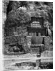 The rock-cut tomb of Artaxerxes I, c.466-464 BC, with a Sasanian relief below depicting Shapur I's victory over the Romans by Achaemenid