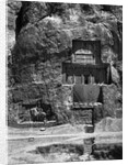 The rock-cut tomb of Artaxerxes I, c.466-464 BC, with a Sasanian relief below depicting Shapur I's victory over the Romans by Achaemenid