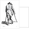 Beggar on his crutches, from behind by Jacques Callot