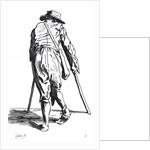 Beggar on his crutches, from behind by Jacques Callot