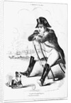 La Grenouille et le Boeuf : The Small and the Large Napoleon I, caricature from 'The Puppet Show' by French School