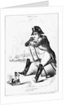 La Grenouille et le Boeuf : The Small and the Large Napoleon I, caricature from 'The Puppet Show' by French School