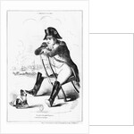 La Grenouille et le Boeuf : The Small and the Large Napoleon I, caricature from 'The Puppet Show' by French School