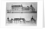 Design for the reconstruction of the north facade and the facade of the Petit Chateau of the Chateau de Chantilly, 1875 by Pierre Jerome Honore Daumet
