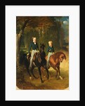 Louis-Philippe d'Orleans Comte de Paris and his Brother, Robert d'Orleans Duc de Chartres in the Parc de Claremont, c.1849 by Alfred Dedreux