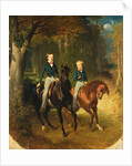 Louis-Philippe d'Orleans Comte de Paris and his Brother, Robert d'Orleans Duc de Chartres in the Parc de Claremont, c.1849 by Alfred Dedreux