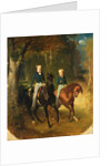 Louis-Philippe d'Orleans Comte de Paris and his Brother, Robert d'Orleans Duc de Chartres in the Parc de Claremont, c.1849 by Alfred Dedreux
