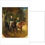 Louis-Philippe d'Orleans Comte de Paris and his Brother, Robert d'Orleans Duc de Chartres in the Parc de Claremont, c.1849 by Alfred Dedreux