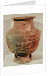 Lei wine vase decorated with a taotie design, from Pao-Chia-Chuang, Zhengzhou, Henan, Shang Dynasty, 16th-15th century BC by School Chinese