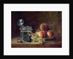 Still Life with a Basket of Peaches, White and Black Grapes with Cooler and Wineglass, c.1759 by Jean-Baptiste Simeon Chardin