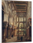 Interior of the Mosque of El Mooristan in Cairo by Adrien Dauzats