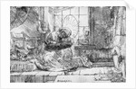 The Holy Family with a cat, 1654 by Rembrandt Harmensz. van Rijn