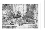 The Holy Family with a cat, 1654 by Rembrandt Harmensz. van Rijn