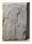 Orthostat depicting a soldier from the Palace of Kapara, King of Guzama, Tell Halaf, Syria by Aramaean