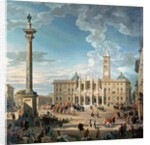 The Piazza Santa Maria Maggiore, 1752 by Giovanni Paolo Pannini or Panini