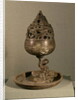 Censer in the shape of the cosmic mountain 'po-shan-lu' held up by a man seated on a monster by School Chinese