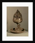 Censer in the shape of the cosmic mountain 'po-shan-lu' held up by a man seated on a monster by School Chinese