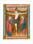 Ms 3016 fol.18r The Crucifixion by French School