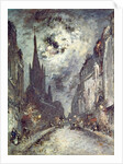 Rue Saint-Severin, 1877 by Johan-Barthold Jongkind