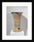 Ritual 'ku' beaker decorated with monster masks, from Ming-Kung-Lu, Zhengzhou, Henan, Shang Dynasty, 16th-15th century BC by School Chinese