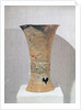 Ritual 'ku' beaker decorated with monster masks, from Ming-Kung-Lu, Zhengzhou, Henan, Shang Dynasty, 16th-15th century BC by School Chinese