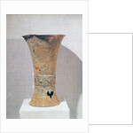 Ritual 'ku' beaker decorated with monster masks, from Ming-Kung-Lu, Zhengzhou, Henan, Shang Dynasty, 16th-15th century BC by School Chinese