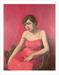 Romanian Woman in a Red Dress, 1925 by Felix Edouard Vallotton