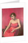 Romanian Woman in a Red Dress, 1925 by Felix Edouard Vallotton
