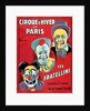 Poster advertising the 'Cirque d'Hiver de Paris' featuring the Fratellini Clowns, c.1927 by French School