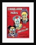 Poster advertising the 'Cirque d'Hiver de Paris' featuring the Fratellini Clowns, c.1927 by French School